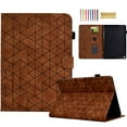 thumbnail image 1 of Allytechgroup Fire Max 11 Case, PU Leather Slim Fit Flip Kickstand Auto Sleep Wake Bumper Shockproof Anti-Scratch Smart Case Cover for Amazon Kindle Fire Max 11 13th Generation 11" 2023, Brown, 1 of 10
