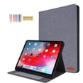 thumbnail image 1 of Allytechgroup Flip Case for Apple Air 11 Inch M3 M2 2025/2024, PU Leather Soft TPU Smart Cover Auto Sleep Wake Cards Holder Stand Protective Shockproof Case for iPad Air 11 Inch, Gray, 1 of 7