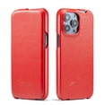 thumbnail image 1 of Allytechgroup Flip Case Compatible with iPhone 16 Pro Max, Slim Fit Lightweight Premium PU Leather Vertical Shockproof Full Body Protection Luxury Cover Case for iPhone 16 Pro Max, Red, 1 of 7