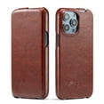 thumbnail image 1 of Allytechgroup Flip Case Compatible with iPhone 16 Pro, Slim Fit Lightweight Premium PU Leather Vertical Shockproof Full Body Protection Luxury Cover Case for iPhone 16 Pro, Brown, 1 of 7