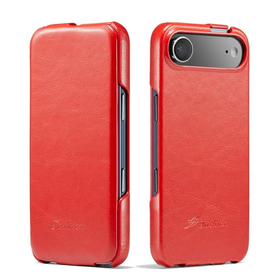 Allytechgroup Flip Case Compatible with iPhone Air, Slim Fit Lightweight Premium PU Leather Vertical Shockproof Full Body Protection Luxury Cover Case for iPhone Air Women Men, Red