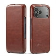 thumbnail image 1 of Allytechgroup Flip Case Compatible with iPhone 17 Pro, Slim Fit Lightweight Premium PU Leather Vertical Shockproof Full Body Protection Luxury Cover Case for iPhone 17 Pro, Brown, 1 of 8