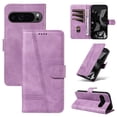 thumbnail image 1 of Allytechgroup Shock-Absorbent Faux Leather Soft Shell Flip Cell Phone Case with Wrist Strap for Google Pixel 10 / 10 Pro, Purple, 1 of 8
