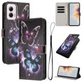thumbnail image 1 of Allytechgroup Flip Case for Moto G Power 5G 2024 with Lanyard, PU Leather Wallet Bumper with Credit Card Slot RFID Blocking Shockproof Full Body Protective Cover for Moto G Power 5G 2024, C, 1 of 9