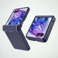 thumbnail image 1 of Allytechgroup Flip Case for Moto Razr 60ultra/Razr Ultra 2025, Slim Lightweight Hard PC Shell with Screen Protection Shpckproof Hinge Cover Spring Automatically Retracts for Women Men, Blue, 1 of 9