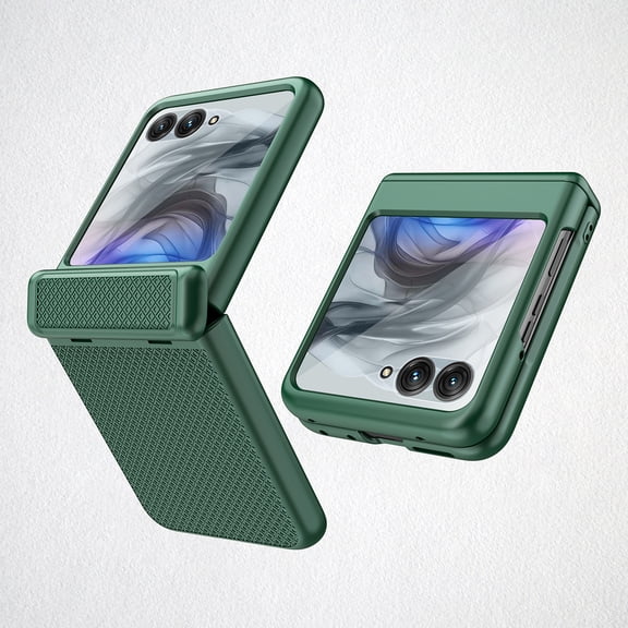 Allytechgroup Flip Case for Motorola Razr 2025, Slim Lightweight Hard PC Shell with Screen Protection Shpckproof Hinge Cover Spring Automatically Retracts for Motorola Razr 60 Women Men, Green