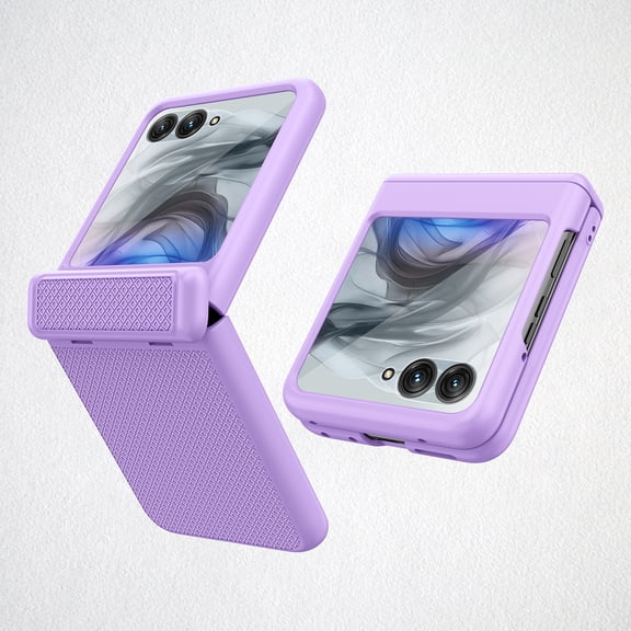 Allytechgroup Flip Case for Motorola Razr 2025, Slim Lightweight Hard PC Shell with Screen Protection Shpckproof Hinge Cover Spring Automatically Retracts for Motorola Razr 60 Women Men, Purple