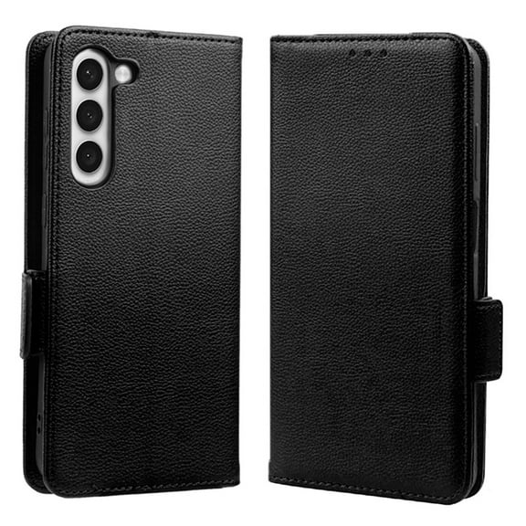 Allytechgroup Flip Case for Samsung Galaxy A17 5G, PU Leather Slim Fit Shell Cards Holder Kickstand Shockproof Anti-Scratch Corner Protective Wallet Case for Samsung Galaxy A17 5G, Black
