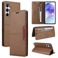 thumbnail image 1 of Allytechgroup Flip Case for Samsung Galaxy A55 with Credit Card Slot, PU Leather Wallet Phone Case with Stand Slim Lightweight Shockproof Back Cover Bumper for Samsung Galaxy A55, Brown, 1 of 8
