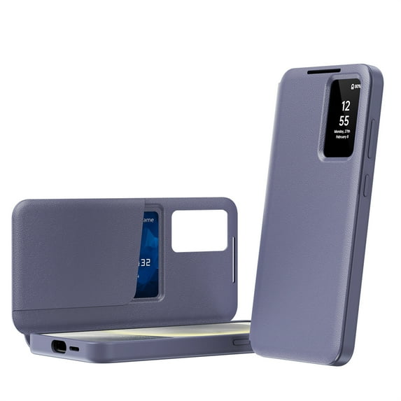 Allytechgroup Flip Case for Samsung Galaxy S25 Ultra with Credit Card Slot, PU Leather Wallet Phone Case Military Grade Drop Protection Shockprppf Bumper for Samsung Galaxy S25 Ultra, Purple