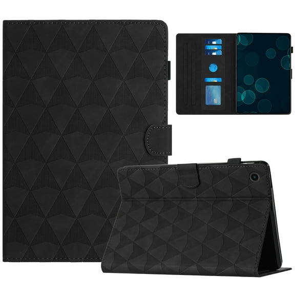 Allytechgroup Flip Case for Samsung Galaxy Tab A11 2025/A9 2023 8.7 inch, Slim Case with Card Holder Shockproof Full Body Cover Bumper for Galaxy Tab A11 (SM-X133/X135)/A9 (SM-X110/X115), Black