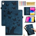 thumbnail image 1 of Allytechgroup Flip Case for iPad 10th Gen 10.9 inch 2022, Lovely Pattern Slim PU Leather Wallet Auto Sleep Wake Shockproof Cover with Stylus Holder Card Slots for iPad 10th Gen, Darkblue, 1 of 8