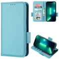 thumbnail image 1 of Allytechgroup Flip Case for iPhone 16, PU Leather Slim Fit Shell Cards Holder Kickstand Shockproof Anti-Scratch Corner Protective Wallet Case for iPhone 16, Cyanblue, 1 of 5