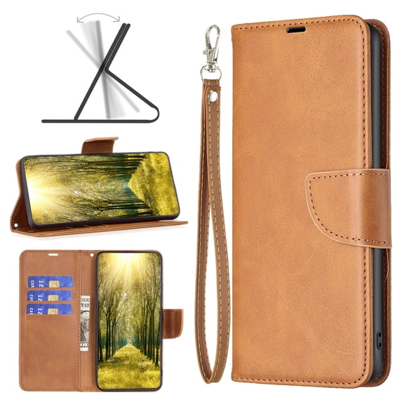 Allytechgroup Flip Case for iPhone 16 Pro, RFID Blocking PU Leather Wallet Case with Credit Card Slot & Kickstand Shockproof Full Body Protective Bumper for iPhone 16 Pro, Yellow