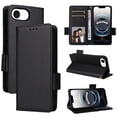 thumbnail image 1 of Allytechgroup Flip Case for iPhone 16e, PU Leather Slim Fit Shell Cards Holder Kickstand Shockproof Anti-Scratch Corner Protective Wallet Case for iPhone 16e, Black, 1 of 5