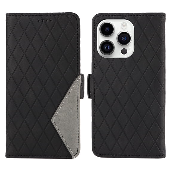Allytechgroup Flip Cover Case for iPhone 16 Pro Max, Premium PU Leather Stand Cards Holder Hand Wrist RFID Blocking Bumper Shockproof Phone Case for iPhone 16 Pro Max, Black