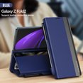 thumbnail image 1 of Allytechgroup Flip Cover Phone Case for Samsung Galaxy Z Fold 2, with Pen Holder + Stylus Pen Shockproof Slim Fit PU Leather Anti-Scratch Minimalist Case for Women Men, Blue, 1 of 9