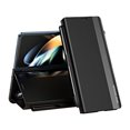thumbnail image 1 of Allytechgroup Flip Cover Phone Case for Samsung Galaxy Z Fold 5, with Pen Holder + Stylus Pen Shockproof Slim Fit PU Leather Anti-Scratch Minimalist Case for Women Men, Black, 1 of 8