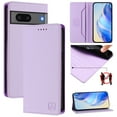 thumbnail image 1 of Allytechgroup Flip Wallet Case for Google Pixel 7, Compatible with MagSafe RFID Blocking PU Leather Shell with Credit Card Slot Shockproof Protective Back Cover for Google Pixel 7, Purple, 1 of 8