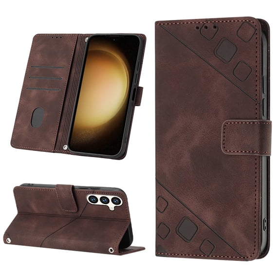 Allytechgroup Flip Wallet Case for Samsung Galaxy A16 5G, RFID Blocking PU Leather Shockproof Cover Stand Rugged Heavy Duty Durable Cover Case for Samsung Galaxy A16 5G, Brown