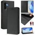 thumbnail image 1 of Allytechgroup Flip Wallet Case for Samsung Galaxy A36 5G, Compatible with MagSafe RFID Blocking PU Leather Shell with Credit Card Slot Shockproof Protective Back Cover for Galaxy A36 5G, Black, 1 of 8