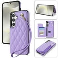 thumbnail image 1 of Allytechgroup Flip Wallet Case for Samsung Galaxy S22 with Cards Holder, PU Leather Phone Case with Lanyard Kickstand Shockproof Back Cover for Samsung Galaxy S22, Purple, 1 of 8