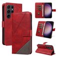 thumbnail image 1 of Allytechgroup Flip Wallet Case for Samsung Galaxy S22 Ultra, Built-in Credit Card Slot RFID Blocking PU Leather Stand Case Shockproof Full Body Protective Cover for Women Men, Red, 1 of 8