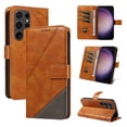 thumbnail image 1 of Allytechgroup Flip Wallet Case for Samsung Galaxy S22 Ultra, Built-in Credit Card Slot RFID Blocking PU Leather Stand Case Shockproof Full Body Protective Cover for Women Men, Brown, 1 of 8
