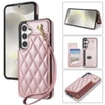 thumbnail image 1 of Allytechgroup Flip Wallet Case for Samsung Galaxy S23 with Cards Holder, PU Leather Phone Case with Lanyard Kickstand Shockproof Back Cover for Samsung Galaxy S23, Rosegold, 1 of 7