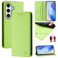 thumbnail image 1 of Allytechgroup Flip Wallet Case for Samsung Galaxy S24 FE, Compatible with MagSafe RFID Blocking PU Leather Shell with Credit Card Slot Shockproof Protective Back Cover for Galaxy S24 FE, Green, 1 of 8