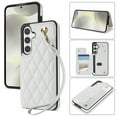 thumbnail image 1 of Allytechgroup Flip Wallet Case for Samsung Galaxy S25 with Cards Holder, PU Leather Phone Case with Lanyard Kickstand Shockproof Back Cover for Samsung Galaxy S25, White, 1 of 8