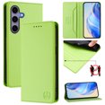 thumbnail image 1 of Allytechgroup Flip Wallet Case for Samsung Galaxy S25, Compatible with MagSafe RFID Blocking PU Leather Shell with Credit Card Slot Shockproof Protective Back Cover for Samsung Galaxy S25, Green, 1 of 8