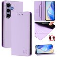 thumbnail image 1 of Allytechgroup Flip Wallet Case for Samsung Galaxy S25, Compatible with MagSafe RFID Blocking PU Leather Shell with Credit Card Slot Shockproof Protective Back Cover for Samsung Galaxy S25, Purple, 1 of 8