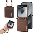 thumbnail image 1 of Allytechgroup Flip Wallet Case for Samsung Galaxy Z Flip 7 with Credit Card Slot, PU Leather Slim Phone Case for Women Men with Stand Shockproof Protective Back Cover for Galaxy Z Flip 7, Brown, 1 of 6
