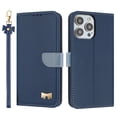 thumbnail image 1 of Allytechgroup Flip Wallet Case for iPhone 15 Pro, RFID Blocking PU Leather Phone Case with Credit Card Slot Shoulder Strap Wrist Strap Shockproof Back Cover for iPhone 15 Pro, Darkblue, 1 of 10