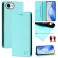 thumbnail image 1 of Allytechgroup Flip Wallet Case for iPhone 16e, Compatible with MagSafe RFID Blocking PU Leather Shell with Credit Card Slot Shockproof Protective Back Cover for iPhone 16e, Mint, 1 of 8