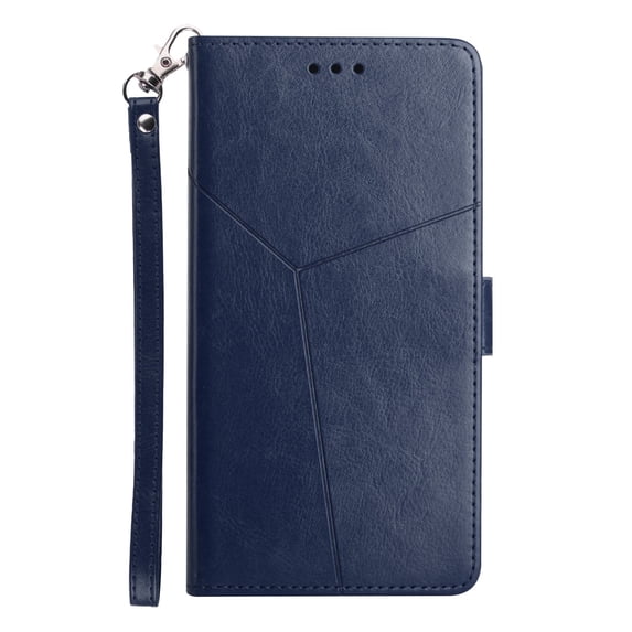 Allytechgroup Cash Slot PU Leather Hard Shell Fashion Cell Phone Case with Protective Case Cover for Apple iPhone 17 Pro, Blue
