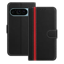 Allytechgroup Flip Wallet Phone Case for Google Pixel 10 /10 Pro, RFID Blocking PU Leather Built-in Credit Card Slot Stand Shockproof Full Body Protective Bumper for Google Pixel 10 /10 Pro, Black