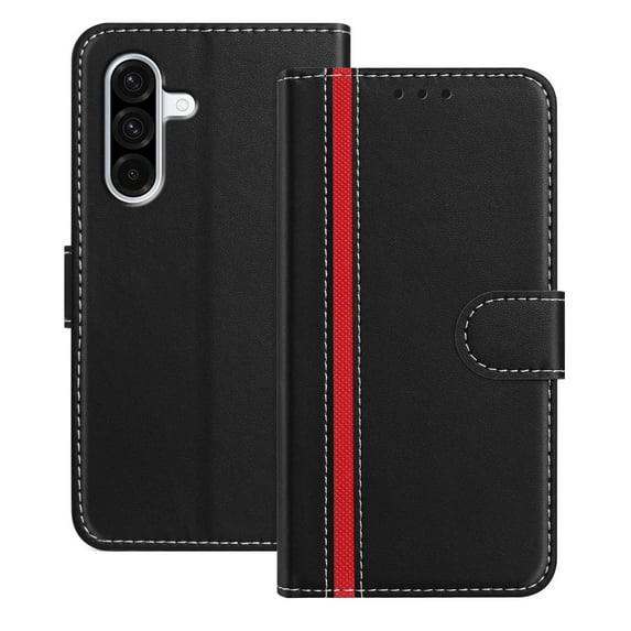 Allytechgroup Flip Wallet Phone Case for Samsung Galaxy A36 5G, RFID Blocking PU Leather Built-in Credit Card Slot Stand Shockproof Full Body Protective for Samsung Galaxy A36 5G, Black