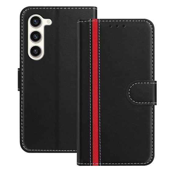 Allytechgroup Flip Wallet Phone Case for Samsung Galaxy S23 Plus, RFID Blocking PU Leather Built-in Credit Card Slot Stand Shockproof Full Body Protective for Samsung Galaxy S23 Plus, Black