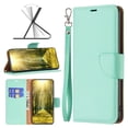 thumbnail image 1 of Allytechgroup Flip Wallet Phone Case for iPhone 16 with Lanyard, RFID Blocking PU Leather Case with Kickstand Credit Card Slot Full Body Protective for iPhone 16, Green, 1 of 5