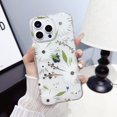 thumbnail image 1 of Allytechgroup Floral Series Case for Apple iPhone 12 Pro / 12 6.1", Soft TPU Clear Back Cover Anti-Yellowing Shockproof Protective Bumper Phone Case for Girls Women, G, 1 of 8
