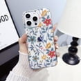 thumbnail image 1 of Allytechgroup Floral Series Case for Apple iPhone 14 Pro, Soft TPU Clear Back Cover Anti-Yellowing Shockproof Protective Bumper Phone Case for Girls Women, A, 1 of 8