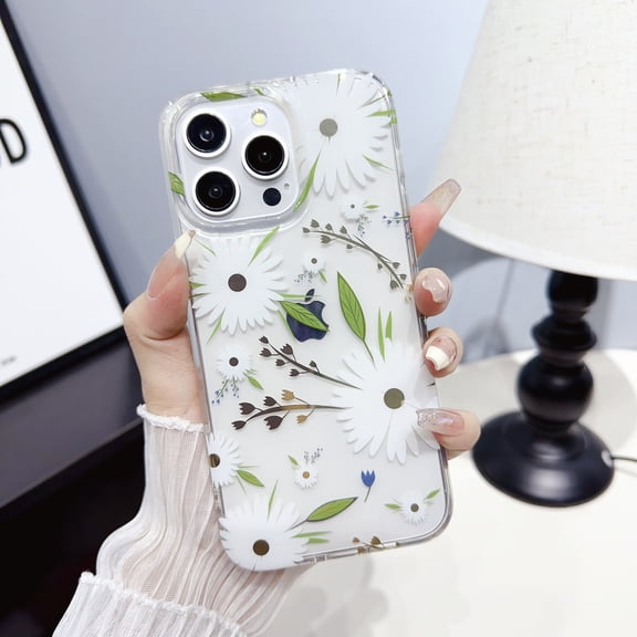 Allytechgroup Floral Series Case for Apple iPhone 17 Pro Max, Lightweight Soft TPU Clear Back Cover Anti-Yellowing Shockproof Protective Bumper Phone Case for iPhone 17 Pro Max Girls Women, G