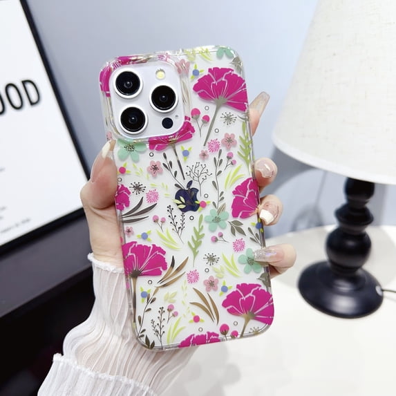 Allytechgroup Floral Series Case for Apple iPhone Air, Lightweight Soft TPU Clear Back Cover Anti-Yellowing Shockproof Protective Bumper Phone Case for iPhone Air Girls Women, F