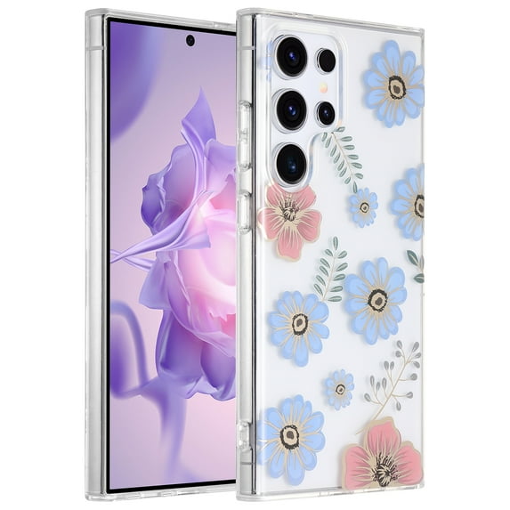Allytechgroup Floral Series Case for Samsung Galaxy A56 5G Women Girls, Soft TPU Clear Back Cover Anti-Yellowing Shockproof Protective Bumper Phone Case for Samsung Galaxy A56 5G, H