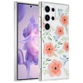 thumbnail image 1 of Allytechgroup Floral Series Case for Samsung Galaxy S24 Ultra Women Girls, Soft TPU Clear Back Cover Anti-Yellowing Shockproof Protective Bumper Phone Case for Samsung Galaxy S24 Ultra, D, 1 of 1