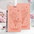 thumbnail image 1 of Allytechgroup Flower Embossed Flip Stand Cards Slots Shockproof Hand Wrist Wallet Case Cover for  Samsung Galaxy S24, Pink, 1 of 6