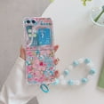 thumbnail image 1 of Allytechgroup Flower Series Slim Phone Case for Samsung Galaxy Z Flip 3, Soft TPU Back Cover with Hand Wrist Stylish Shockproof Bumper Case for Galaxy Z Flip3, T36, 1 of 10
