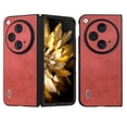 thumbnail image 1 of Allytechgroup Fold Phone Case for OnePlus Open / Oppo Find N3, Retro PU Leather Shockproof Camera Protection Slim Lightweight Luxury Back Cover Case for OnePlus Open 7.82 Inch 2023, Red, 1 of 5